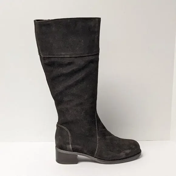 La Canadienne Passion Riding Boots, Espresso Suede, Women's 7 Extra Wide